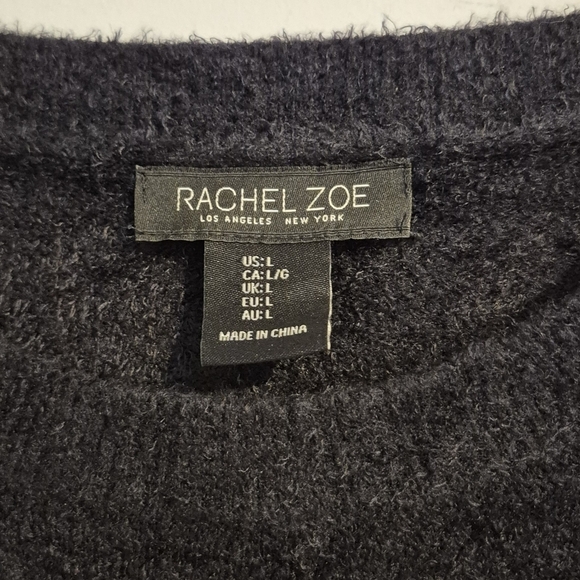 Rachel Zoe Black Sweater with White Star Patterns - Picture 3 of 3